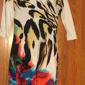 Abstract Printed Bodicon Dress